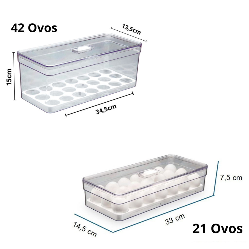 Porta Ovos Para Geladeira – Acrílico Empilhável