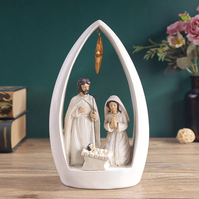 Escultura Sagrada Família em Resina – Arte Sacra