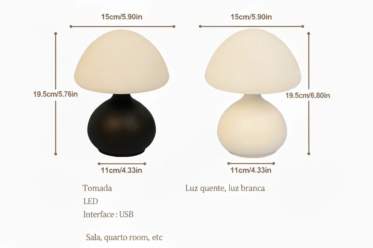 Luminária de Mesa Moderna em Ferro