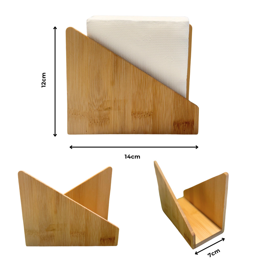 Porta Guardanapo de Bambu Grande para Mesa