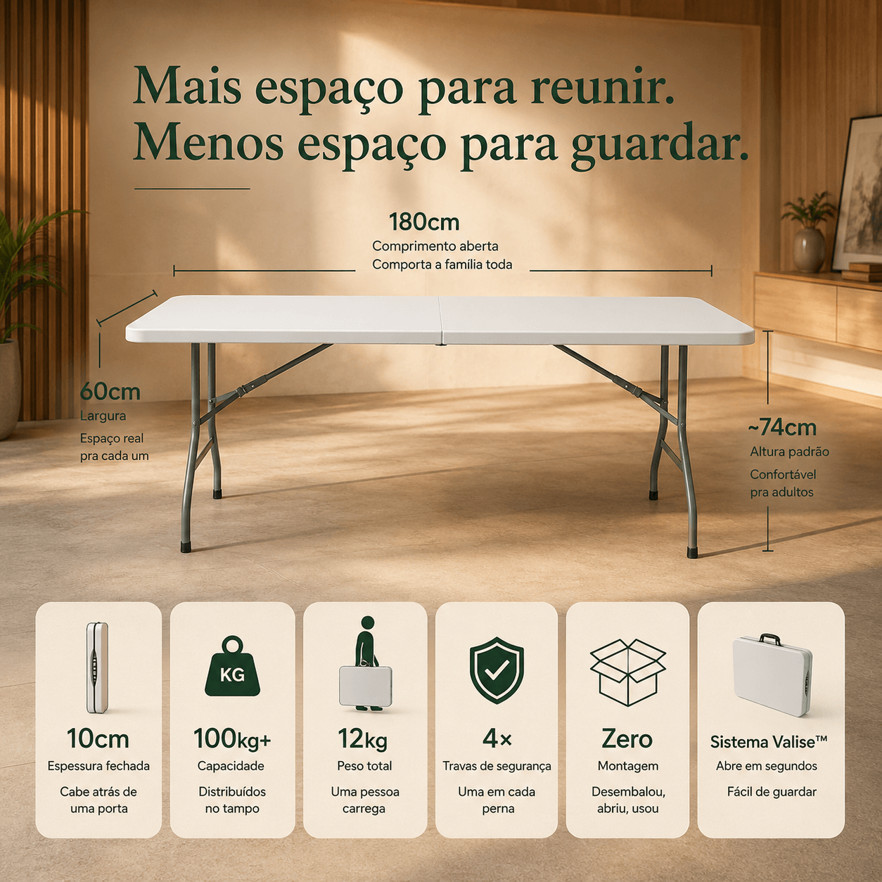 Mesa Dobrável Pro — A mesa que faltava no seu lar