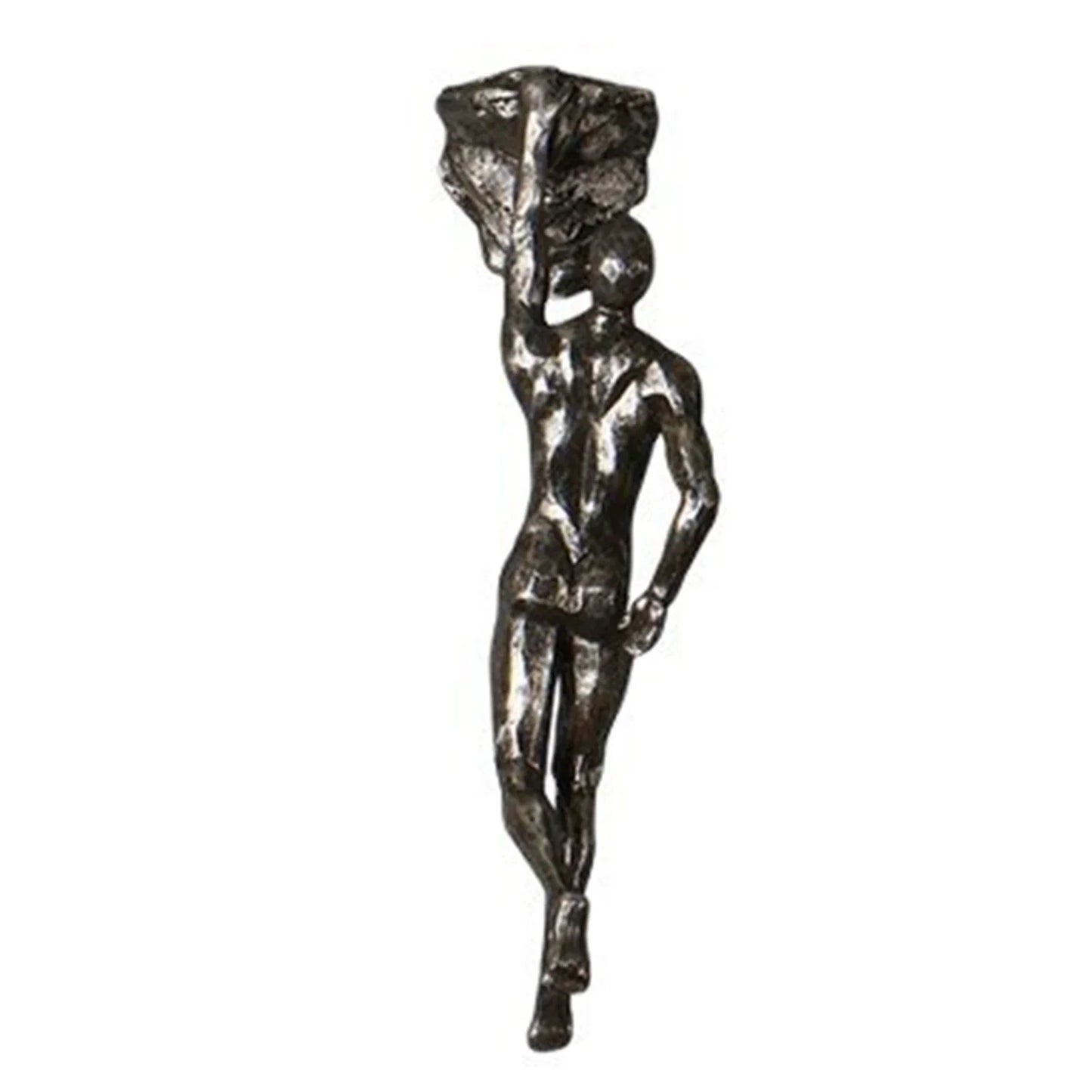 Escultura Homem Escalando em Resina – Decoração Industrial