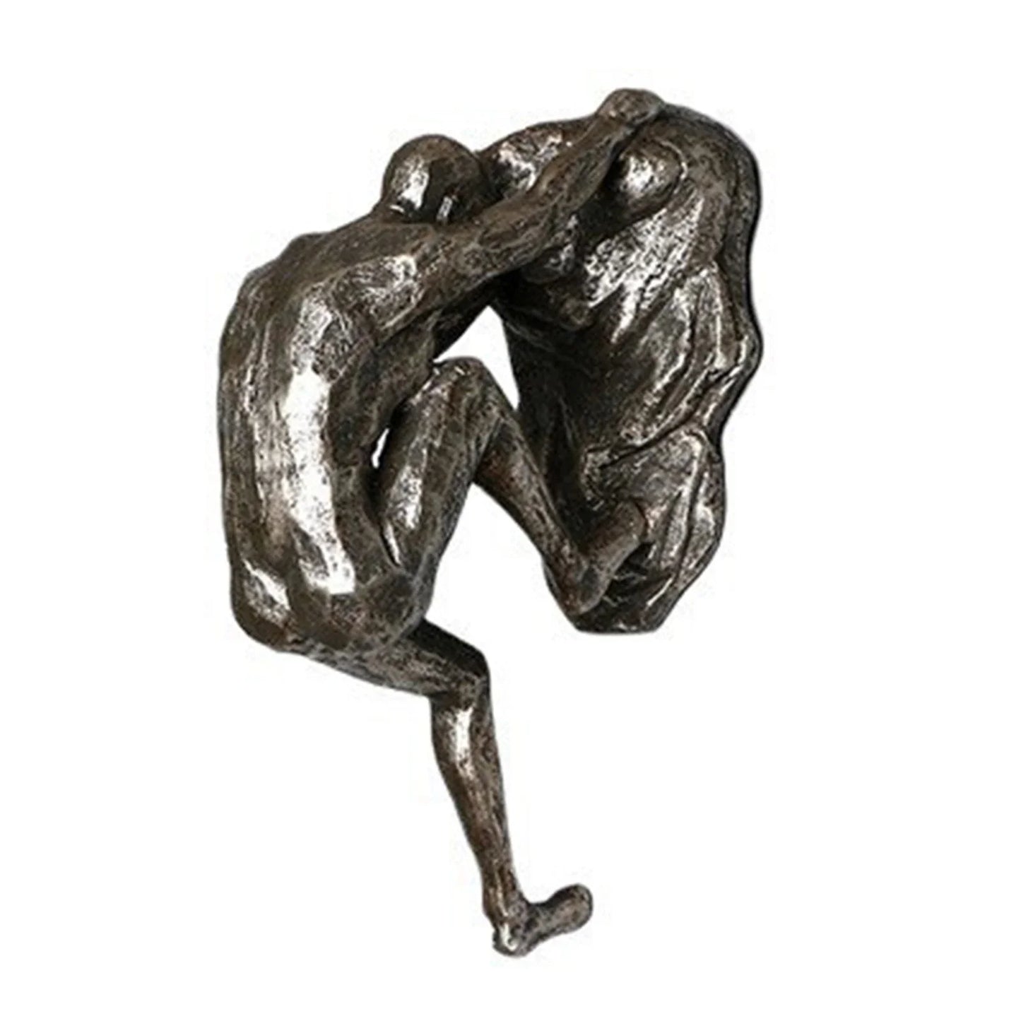 Escultura Homem Escalando em Resina – Decoração Industrial