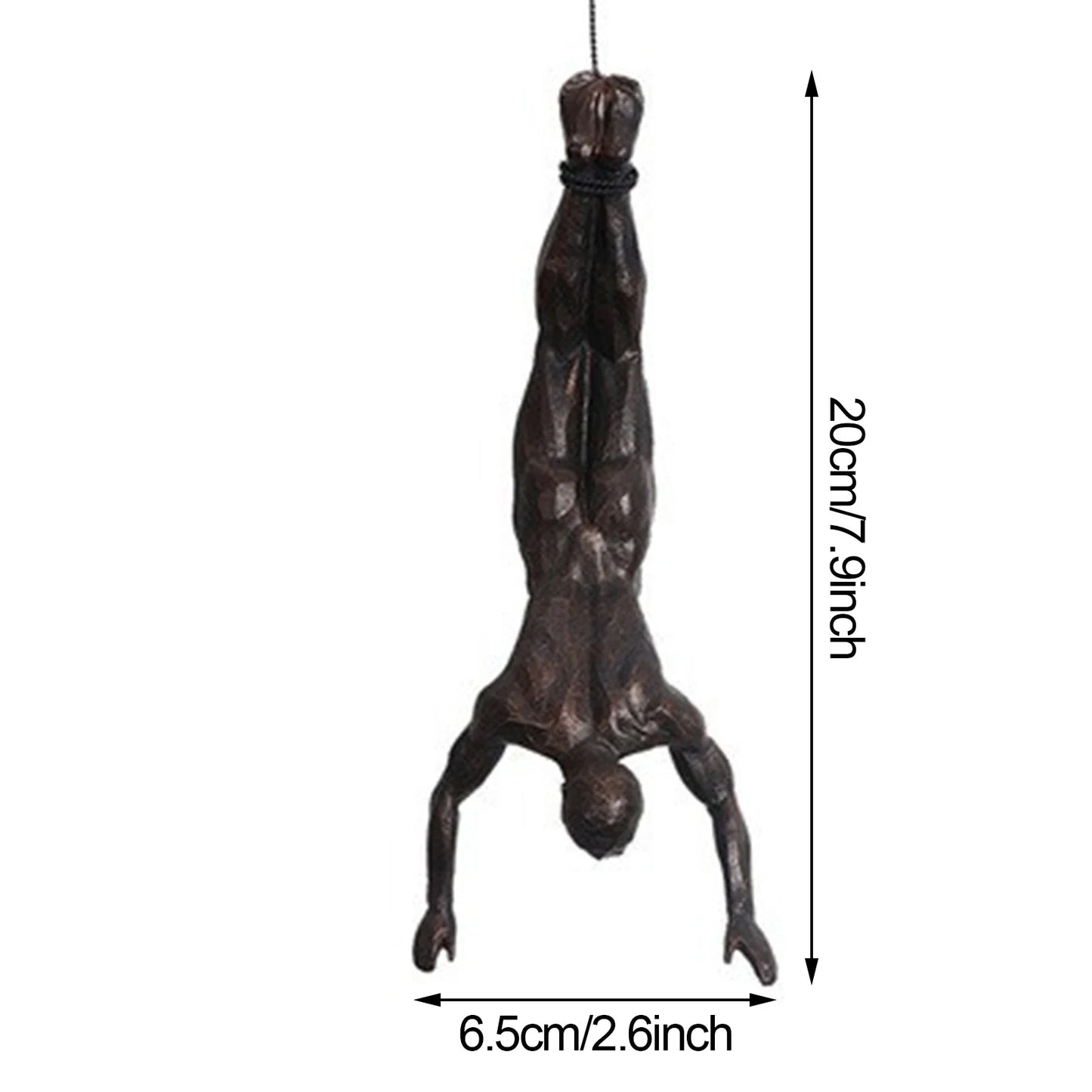 Escultura Homem Escalando em Resina – Decoração Industrial