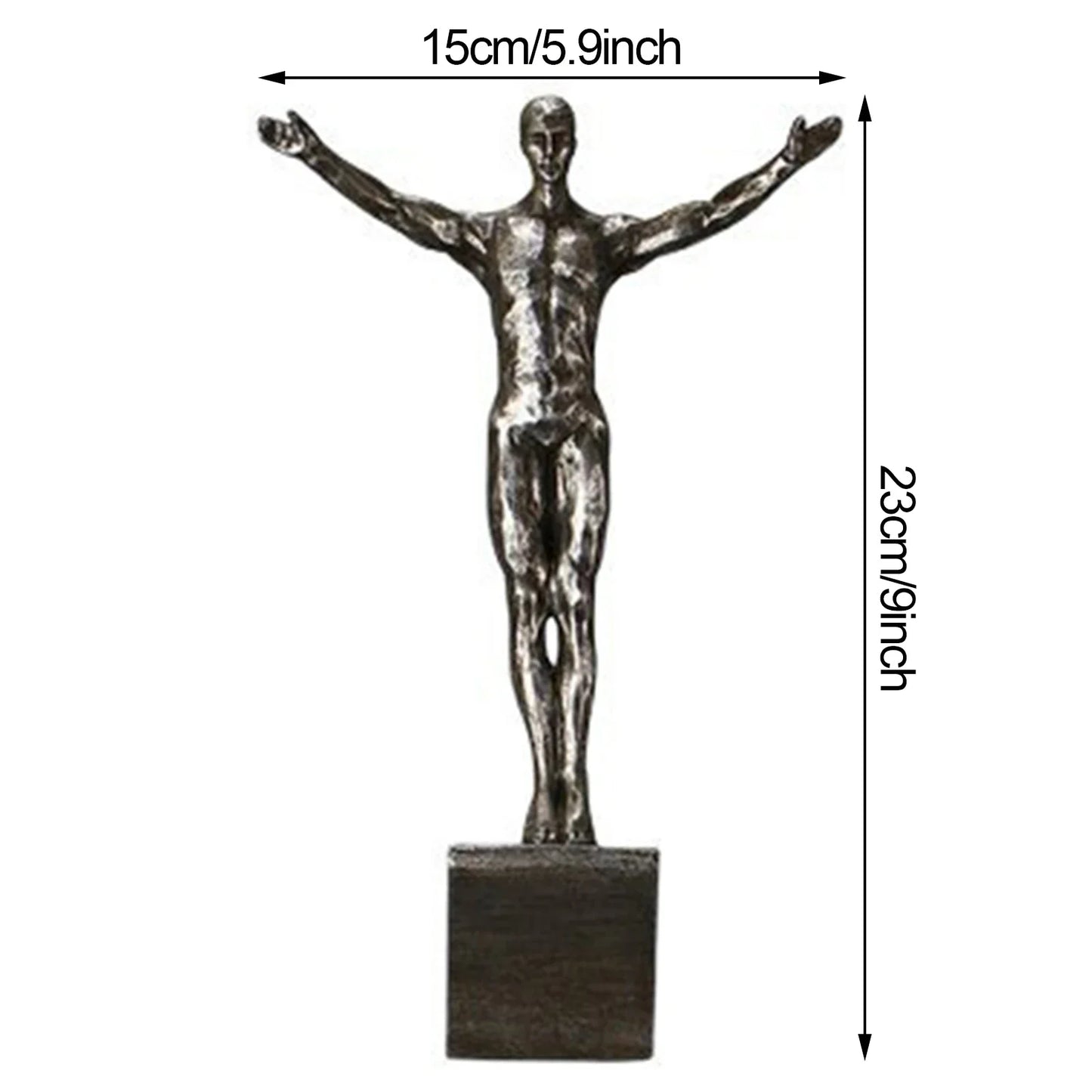 Escultura Homem Escalando em Resina – Decoração Industrial