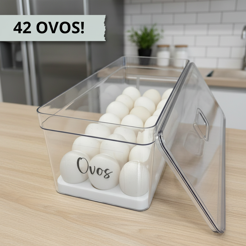 Porta Ovos Para Geladeira – Acrílico Empilhável