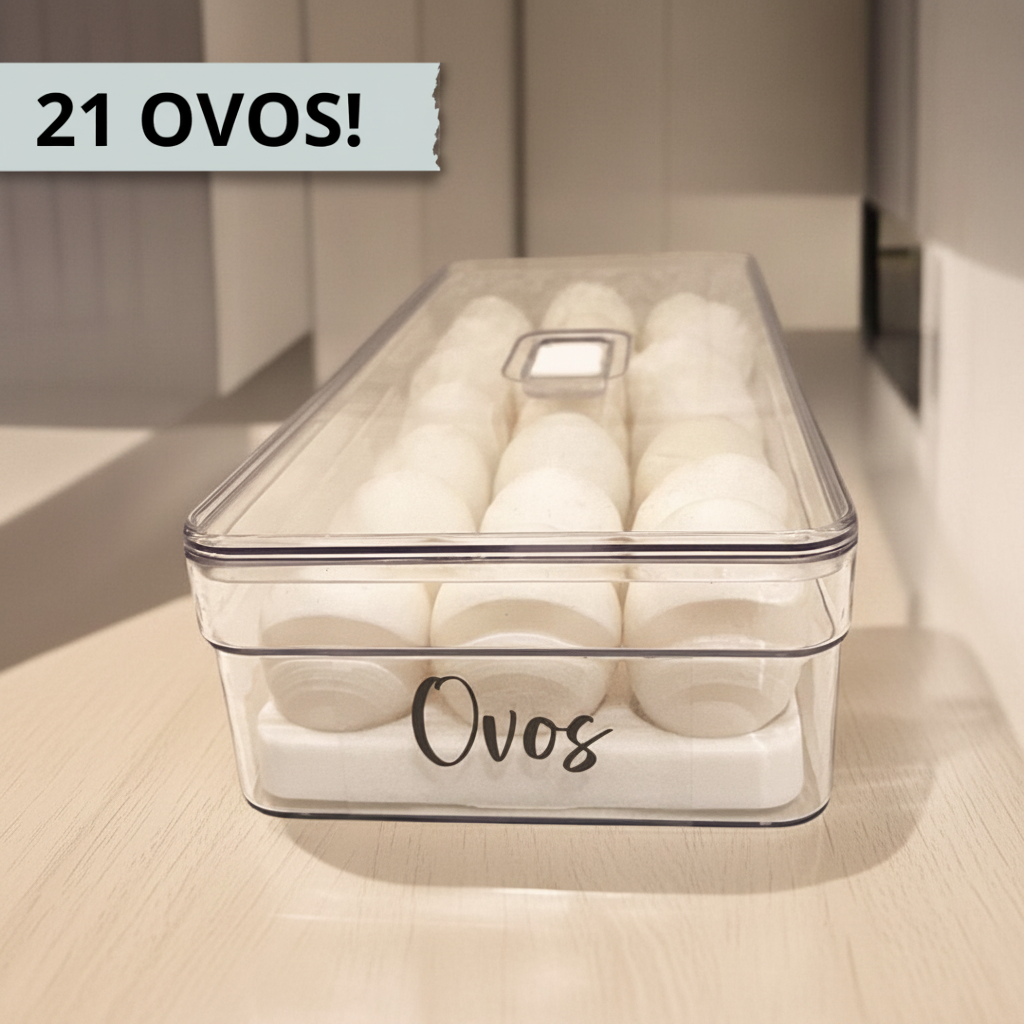 Porta Ovos Para Geladeira – Acrílico Empilhável