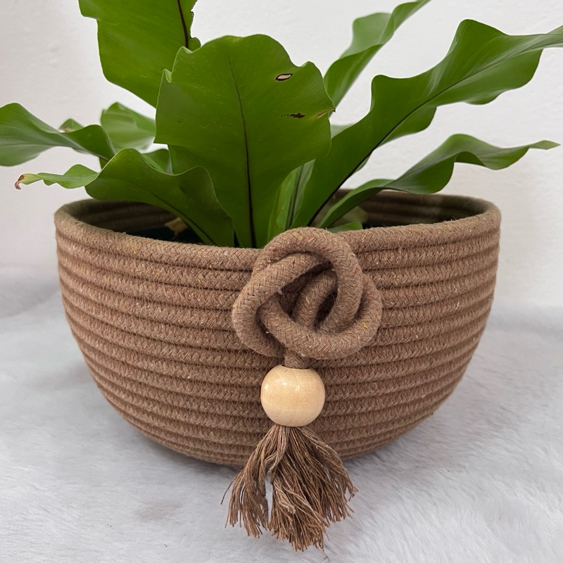 Cachepô de Corda de Algodão – Decoração Natural e Sustentável