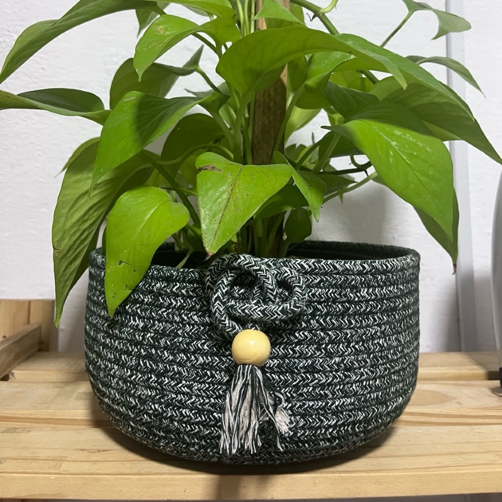 Cachepô de Corda de Algodão – Decoração Natural e Sustentável