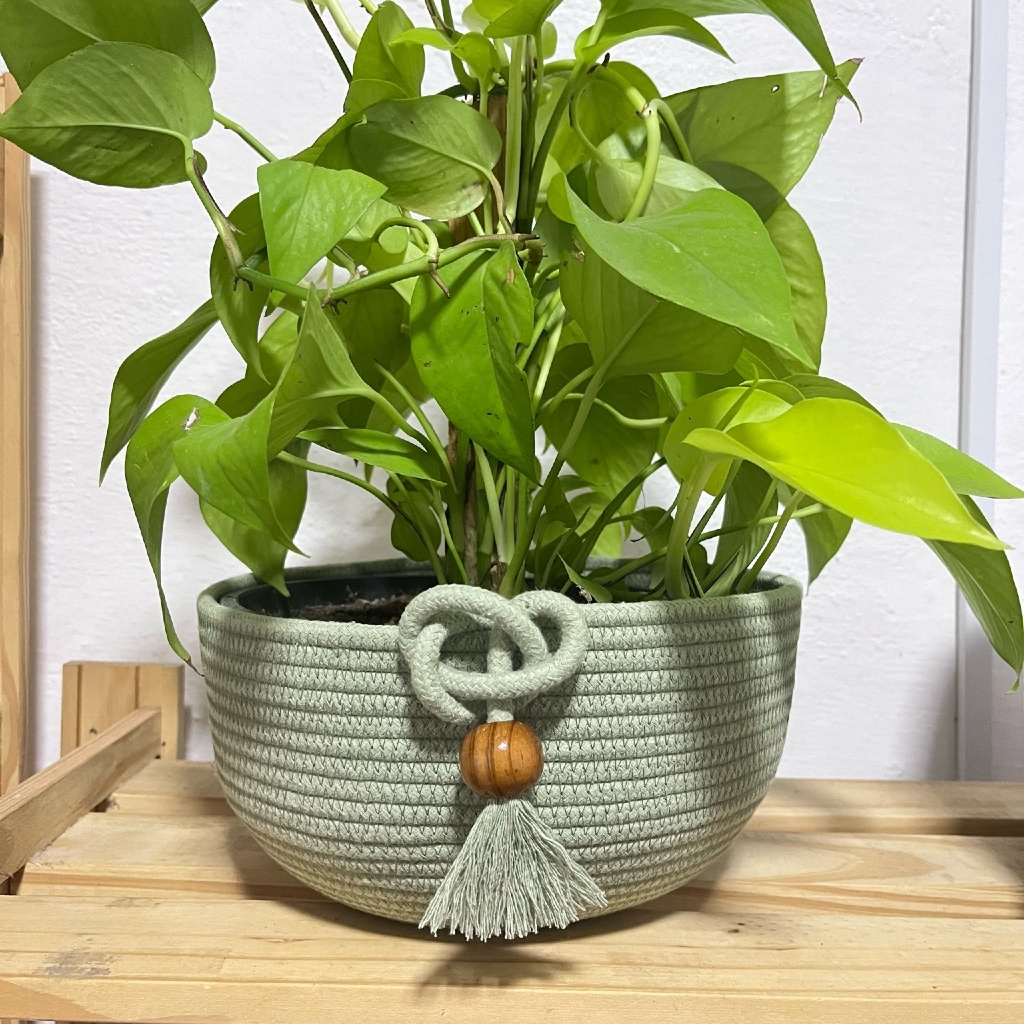 Cachepô de Corda de Algodão – Decoração Natural e Sustentável