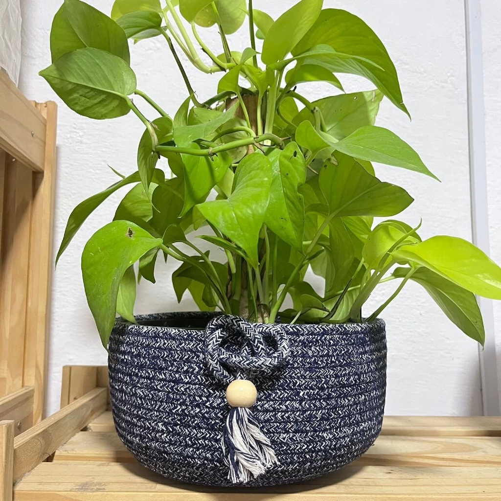 Cachepô de Corda de Algodão – Decoração Natural e Sustentável