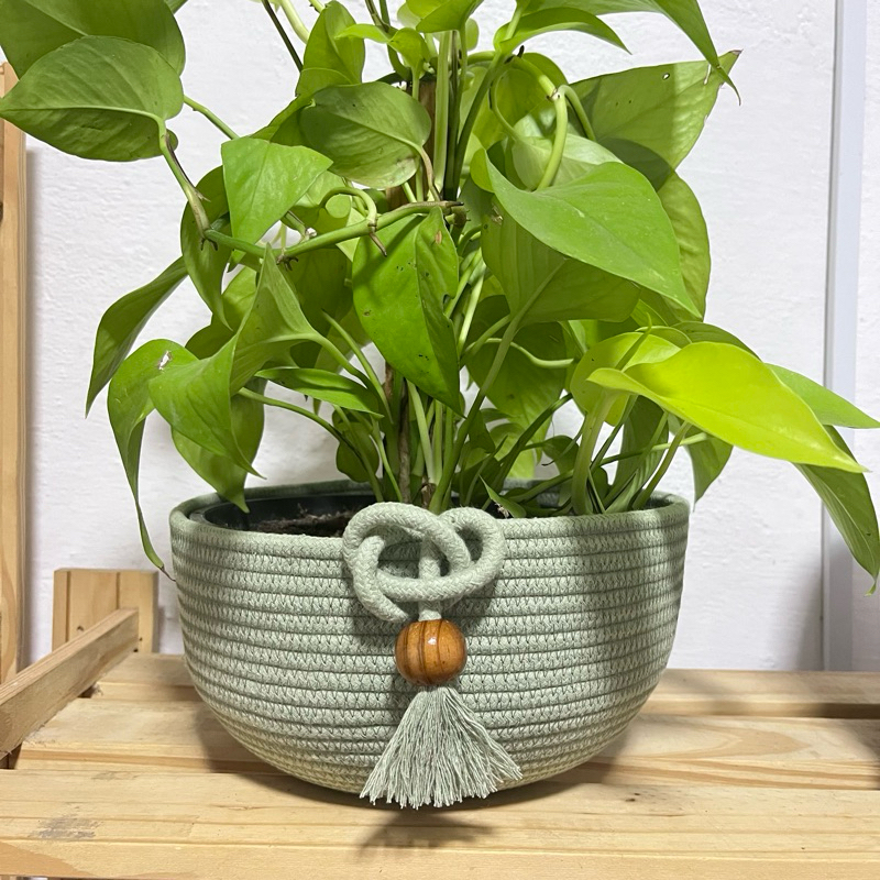 Cachepô de Corda de Algodão – Decoração Natural e Sustentável
