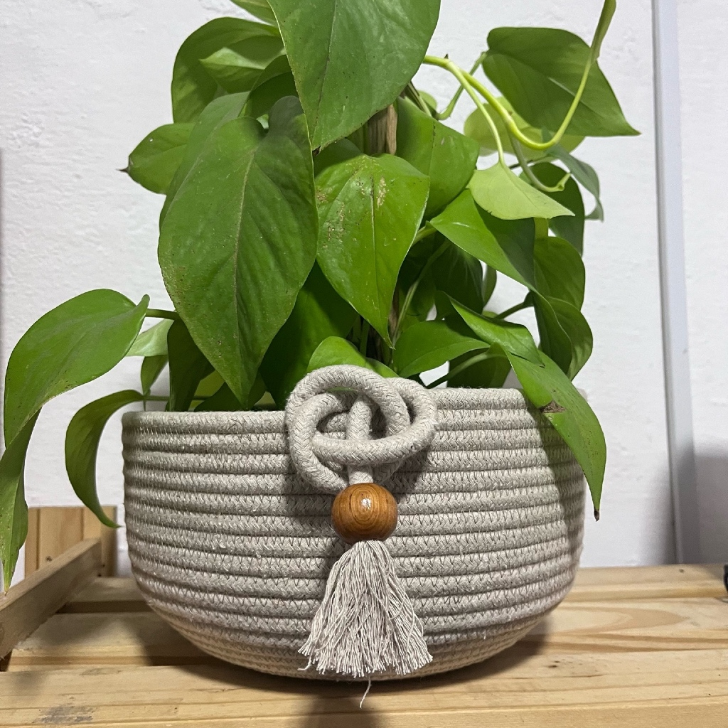 Cachepô de Corda de Algodão – Decoração Natural e Sustentável