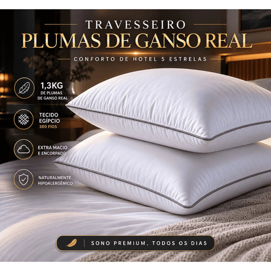 Travesseiros Nuvem™  macios. Sono de hotel em casa.