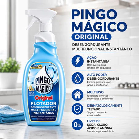 Pingo Mágico Original Multiuso Limpeza Pesada 500ml