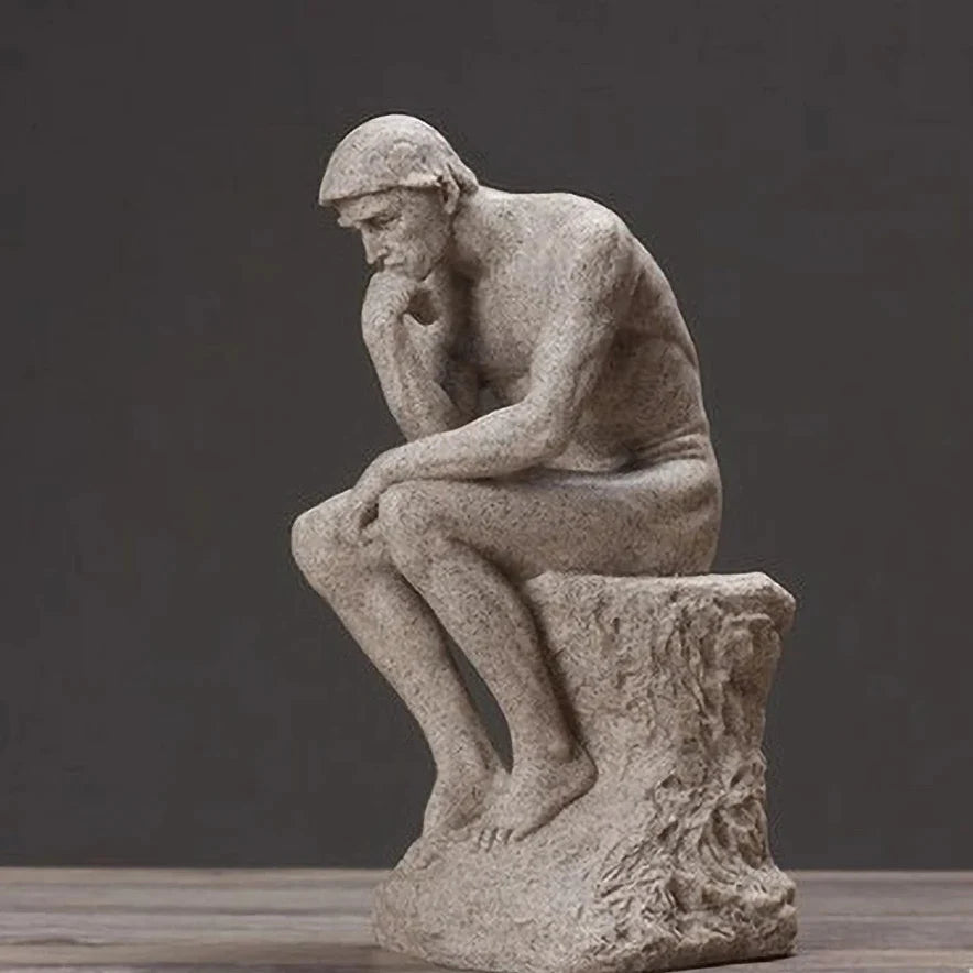 Estátua Pensador Minimalista em Resina – Decoração