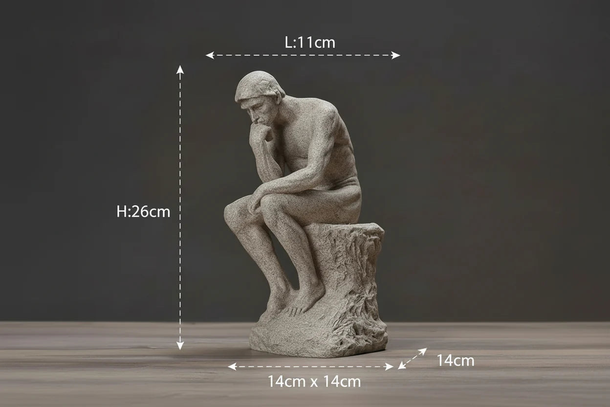 Estátua Pensador Minimalista em Resina – Decoração