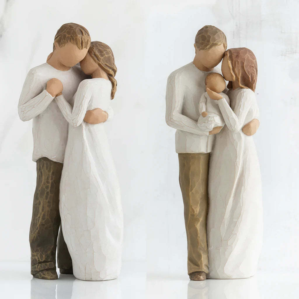 Escultura de Família em Resina – Ornamento Decorativo