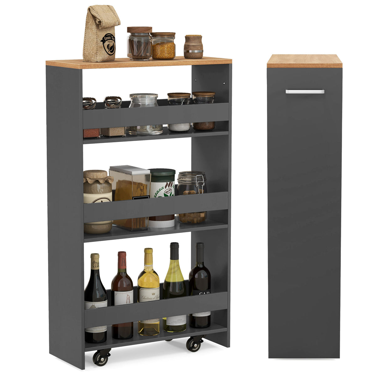 Organiza Slim™ – Carrinho Multiuso com Rodinhas