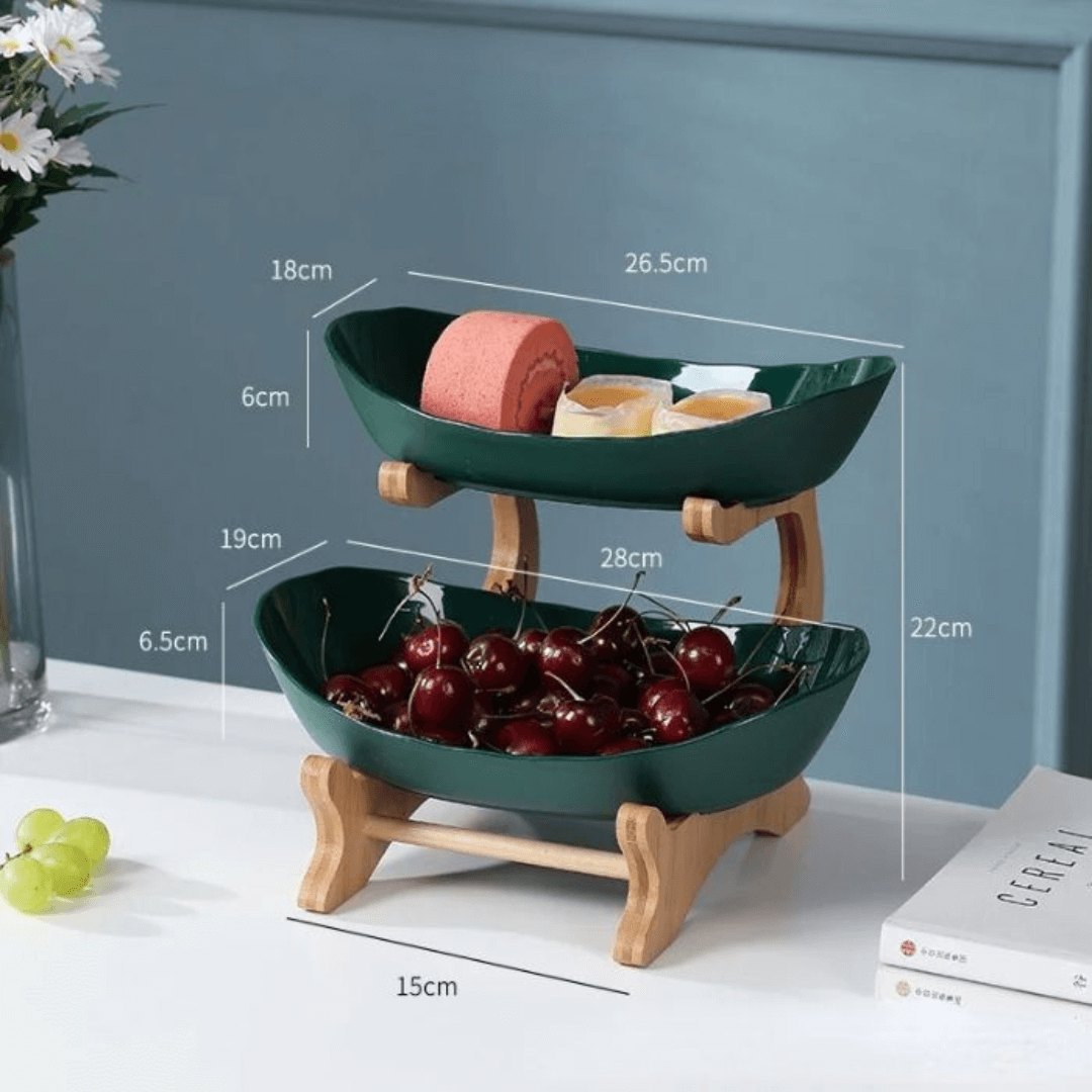 Fruteira Criativa Moderna – Organizador de 3 Andares para Frutas, Doces e Lanches