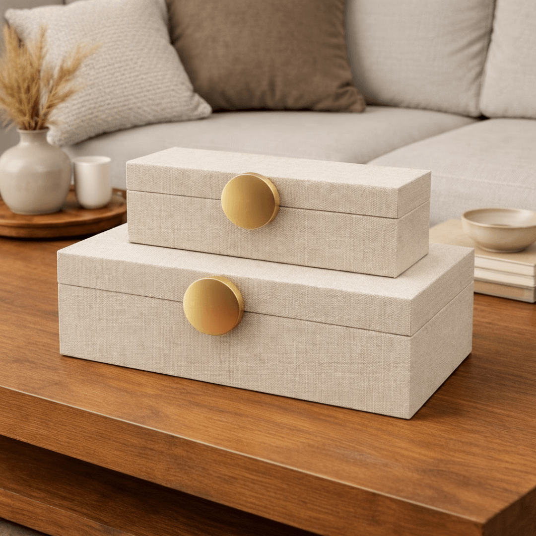 Kit 2 Caixas Decorativas em MDF – Organização com Estilo