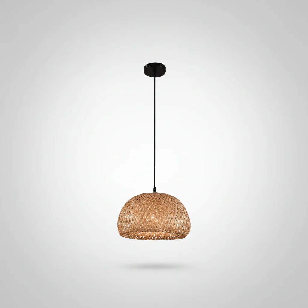 Luminária Pendente Cesto INV Bambu – Decoração Natural e Aconchegante