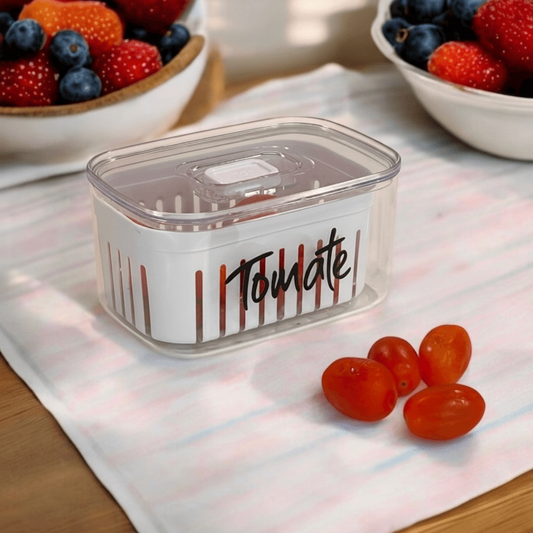 Organizador Clear Fresh com Cesto – Alho, Cebola e Tomate Frescos por Mais Tempo