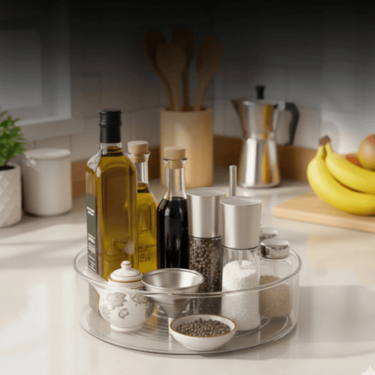 Organizador Giratório 360° – Armário, Cozinha e Geladeira