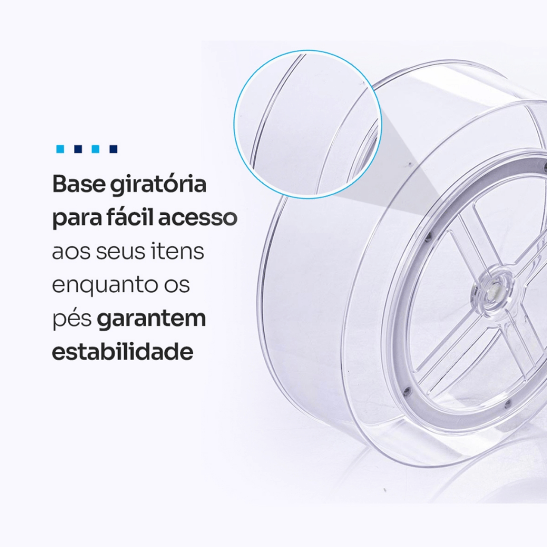 Organizador Giratório 360° – Armário, Cozinha e Geladeira