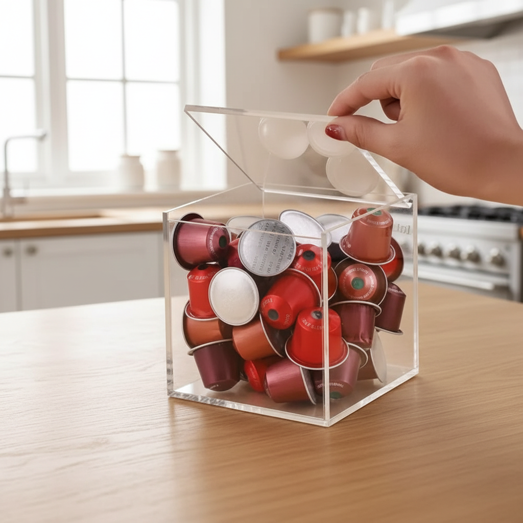 Porta Cápsulas de Café em Acrílico – Organizador para Nespresso, Dolce Gusto e 3 Corações