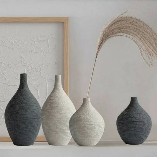 Vaso Decorativo Luxury Narrow – Cerâmica Sofisticada para Sala e Escritório