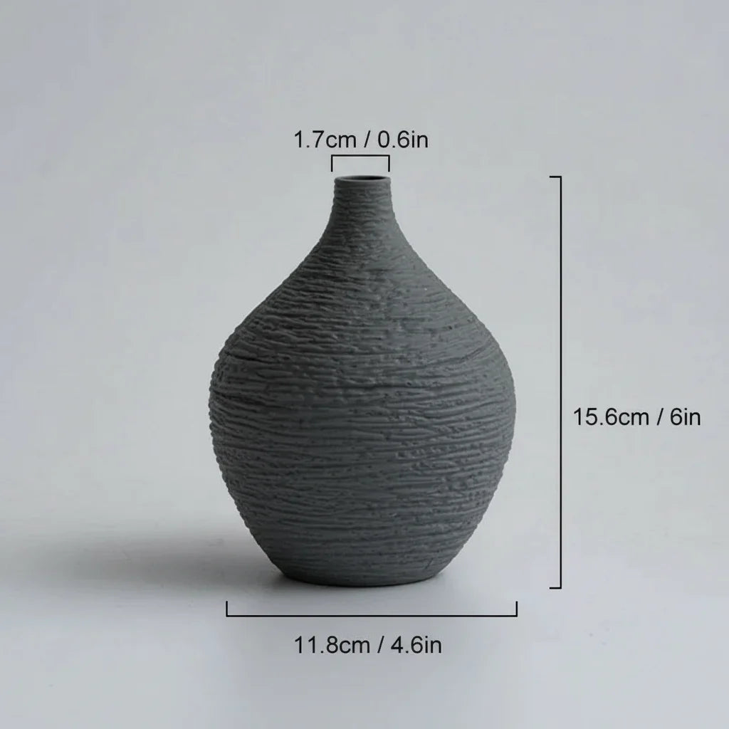 Vaso Decorativo Luxury Narrow – Cerâmica Sofisticada para Sala e Escritório