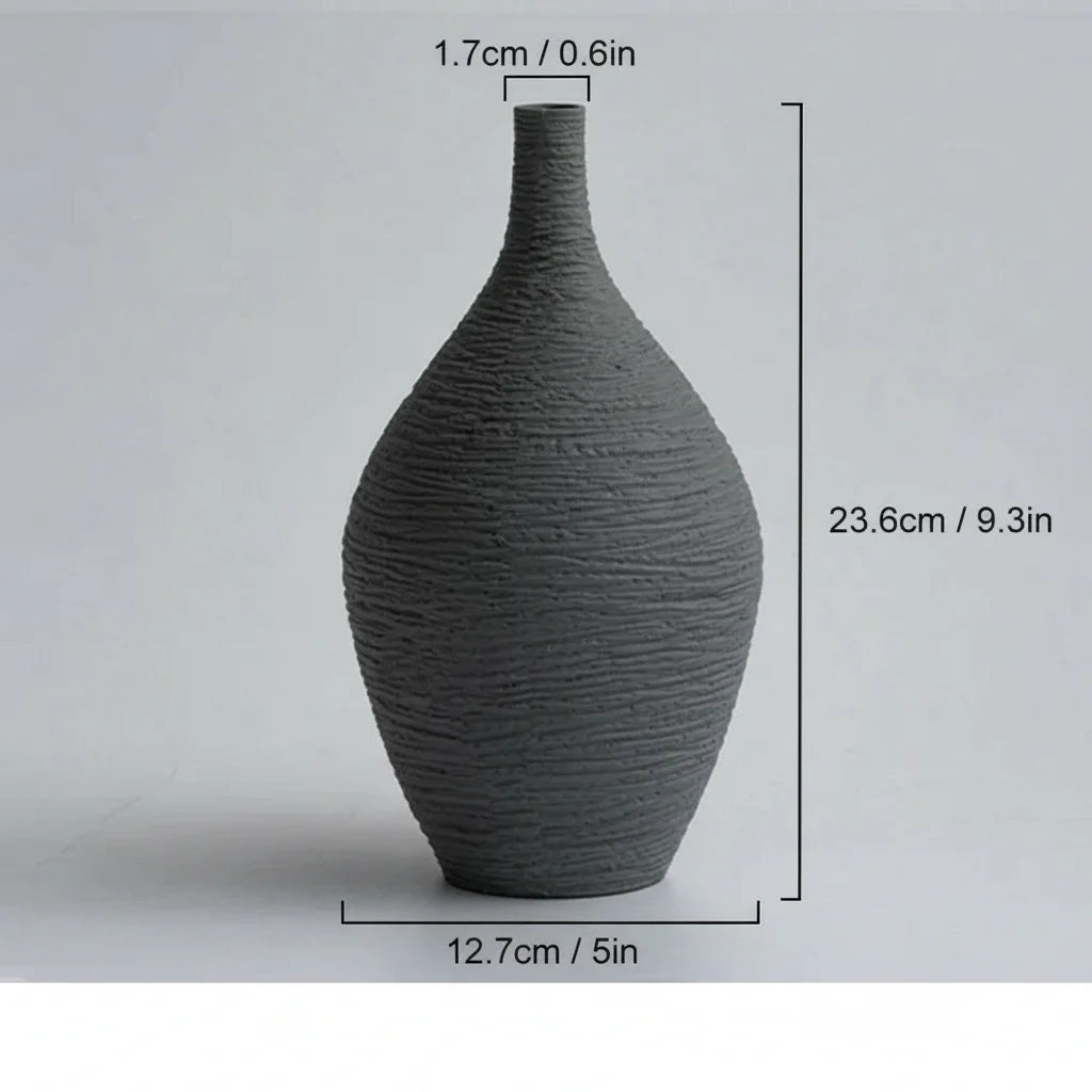 Vaso Decorativo Luxury Narrow – Cerâmica Sofisticada para Sala e Escritório